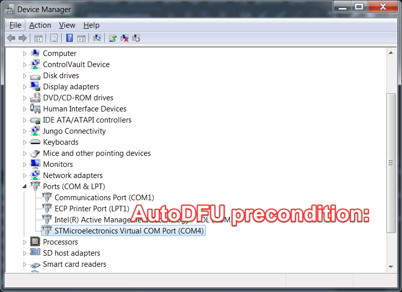 Auto DFU 前置条件