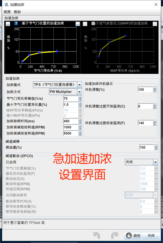 急加速加浓