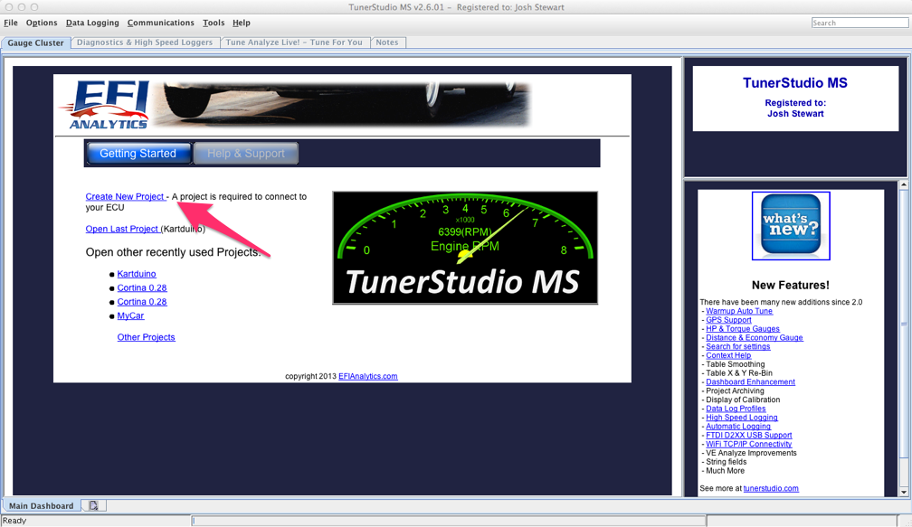 TunerStudio连接步骤1